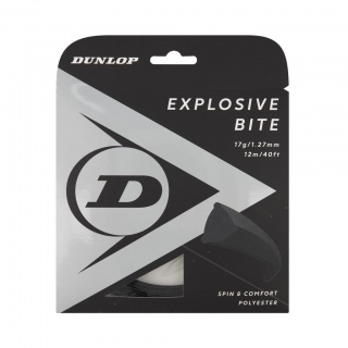Dunlop Tennissaite Explosive Bite (Haltbarkeit+Spin) schwarz 12m Set